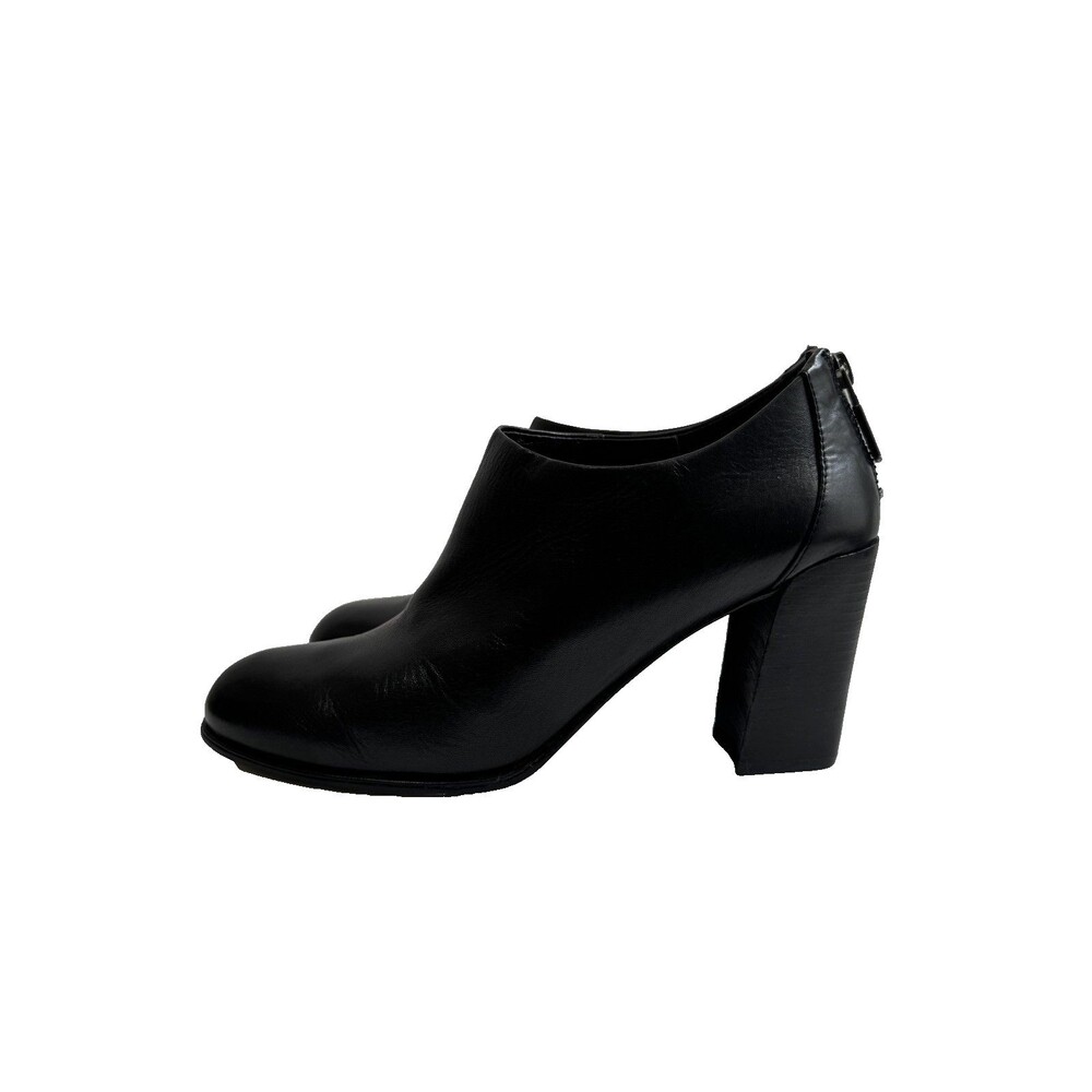 Eileen Fisher Women Leather Ankle Boots Size 9 Black Zip Dress Work Shoes - Picture 4 of 16
